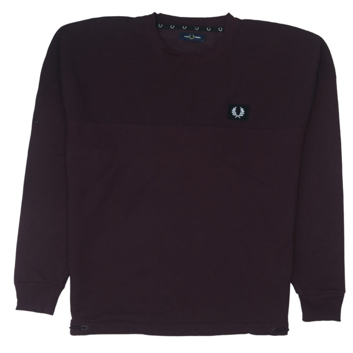 Fred Perry Men's Brown Logo Crew Neck Sweatshirt M