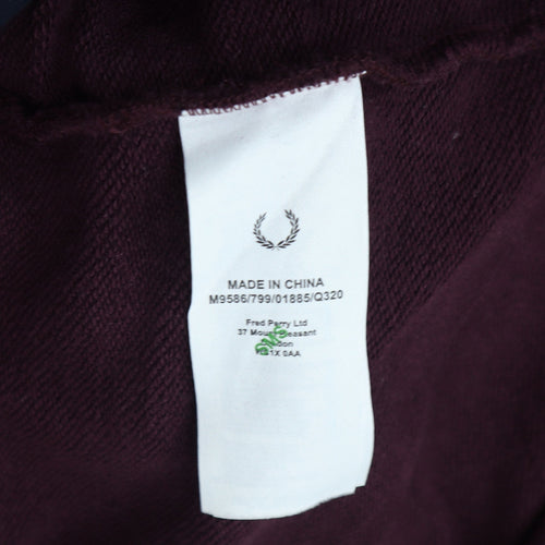 Fred Perry Men's Brown Logo Crew Neck Sweatshirt M