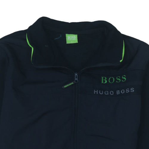 Hugo Boss Men's Black Full Zip Logo Sweatshirt Size L