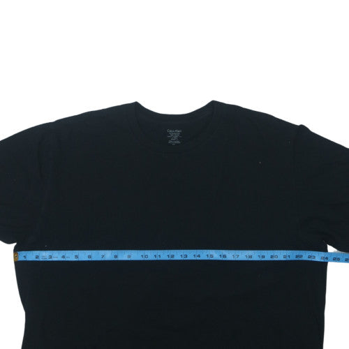 Calvin Klein Men's Black XL Crew Neck Cotton T-Shirt