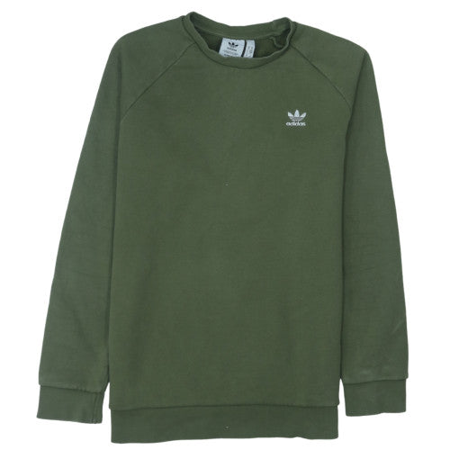 Adidas Men’s Green Crew Neck Pullover Sweatshirt Size M