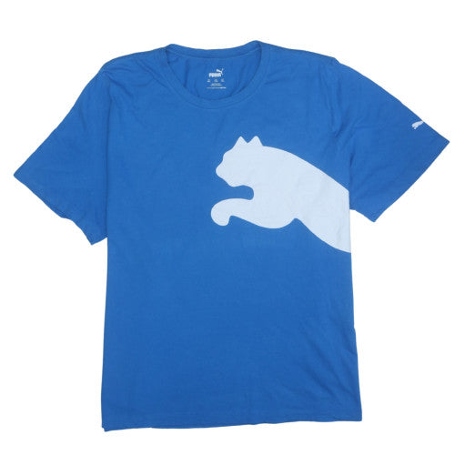 Puma Men's Blue XXL Crew Neck Short Sleeve Graphic T-Shirt