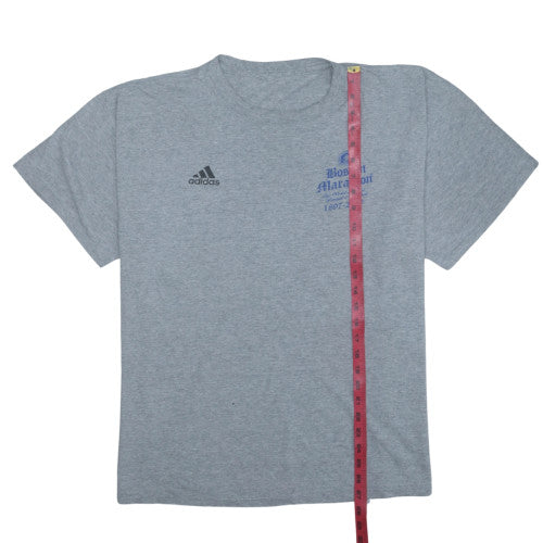 Adidas Men’s Grey Boston Marathon 2010 Short Sleeve Athletic T-Shirt M