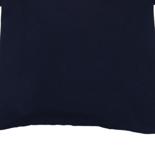 Chaps Men's Blue Cotton Short Sleeve Polo Shirt XL
