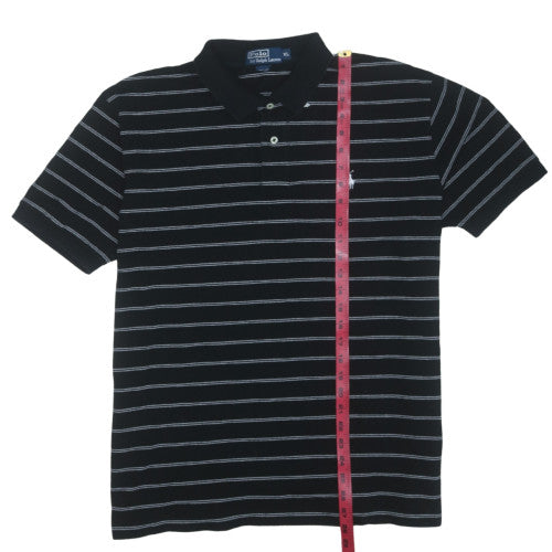 Polo Ralph Lauren Men's Black Striped Cotton Polo Shirt XL
