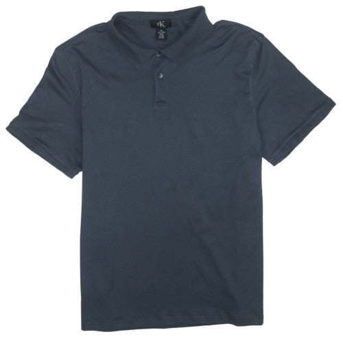 Calvin Klein Men's Black XL Cotton Polo Shirt Short Sleeve