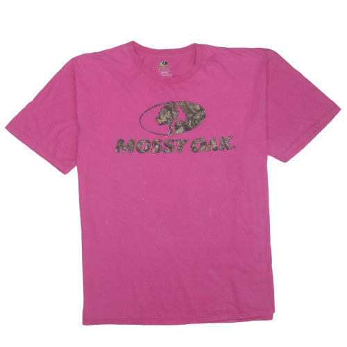 Mossy Oak Women's Pink Cotton Logo Short Sleeve T-Shirt Size L