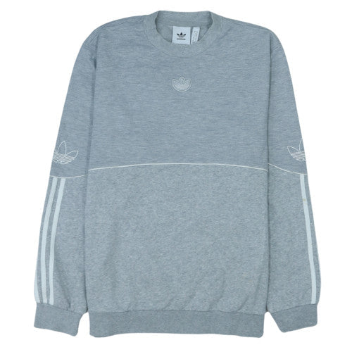 Adidas Men's Grey Crew Neck Sweatshirt M Long Sleeve Pullover
