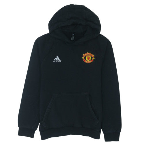 Adidas Manchester United Black Hoodie Teens Size 7 Regular Fit