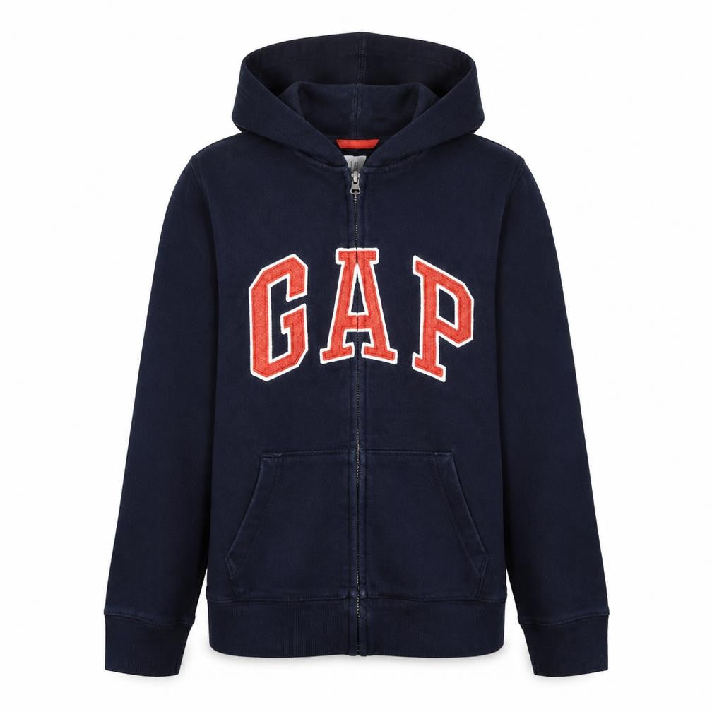 Gap Kids Boys Navy Blue Full Zip Hoodie XXL (14-16) Logo Design