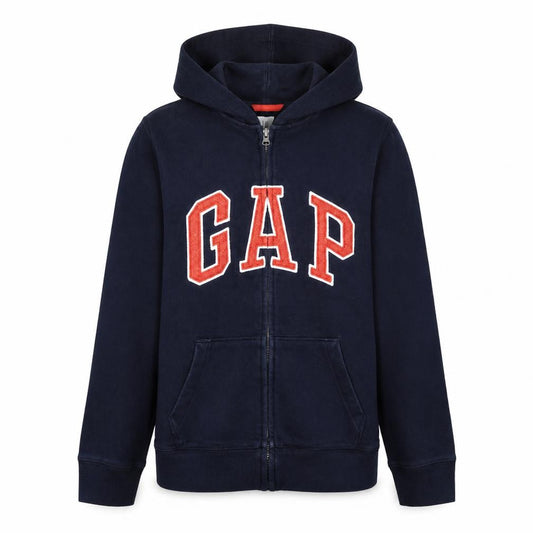 GAP Kids Boys Navy Blue Full Zip Hoodie XXL (14-16) Logo Design