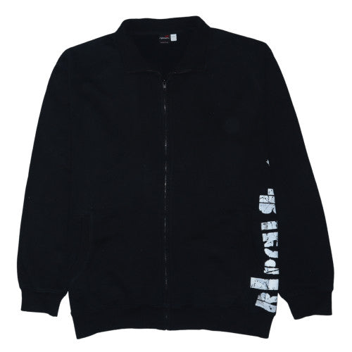 Rip Curl Mens Black 2XL Full Zip Sweatshirt with Logo Print