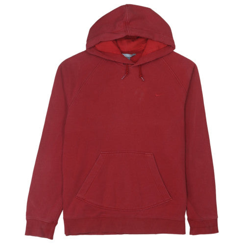 Nike Men's Red Pullover Hoodie L Regular Fleece Kangaroo Pocket
