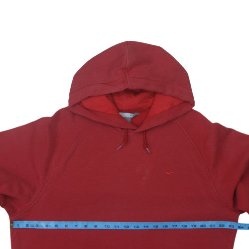 Nike Men's Red Pullover Hoodie L Regular Fleece Kangaroo Pocket
