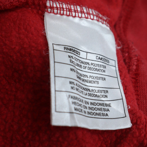 Nike Men's Red Pullover Hoodie L Regular Fleece Kangaroo Pocket