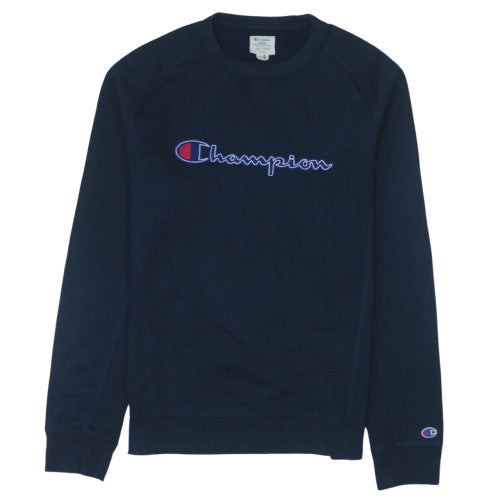 Champion Men's Blue Embroidered Logo Pullover Sweatshirt Size L