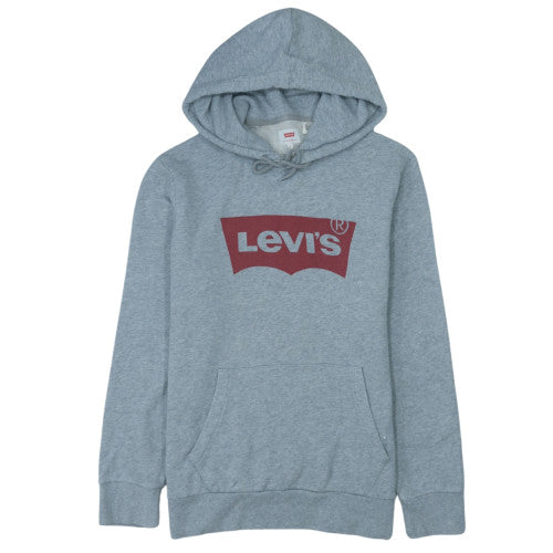 Levi's Men's Grey Pullover Hoodie Medium Logo Graphic Sweatshirt