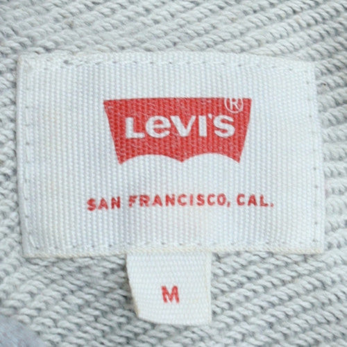 Levi's Men's Grey Pullover Hoodie Medium Logo Graphic Sweatshirt