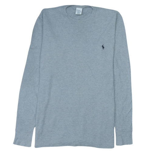 Polo Ralph Lauren Men's Grey Long Sleeve Cotton Pyjama Top - Size M