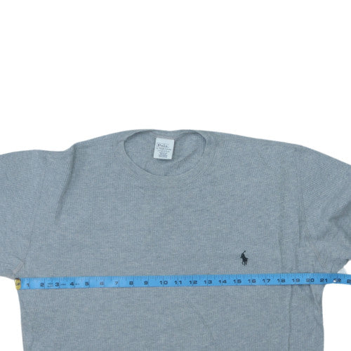Polo Ralph Lauren Men's Grey Long Sleeve Cotton Pyjama Top - Size M