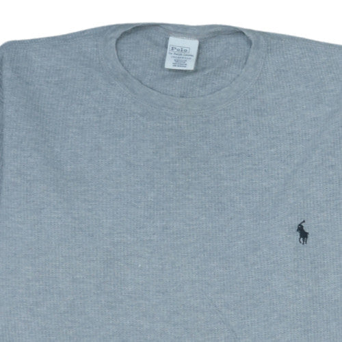 Polo Ralph Lauren Men's Grey Long Sleeve Cotton Pyjama Top - Size M