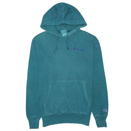 Champion Men's Green Pullover Hoodie Medium Logo Fleece Sweatshirt