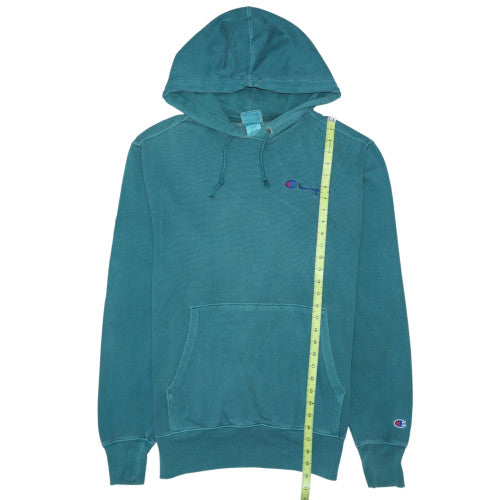 Champion Men's Green Pullover Hoodie Medium Logo Fleece Sweatshirt
