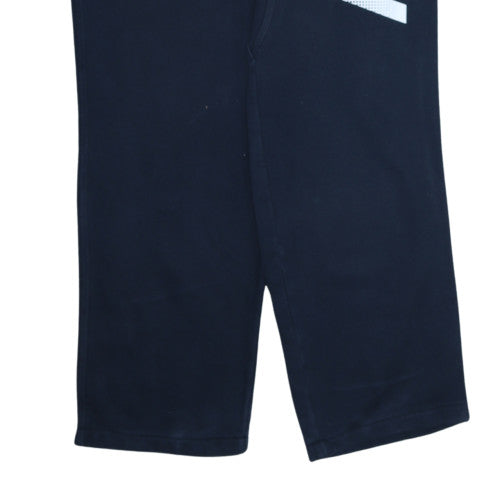 Nike Men's Black Cotton Blend Jogger Sweatpants L Logo Print