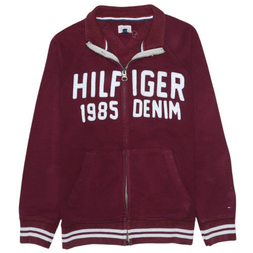 Tommy Hilfiger Men’s Red Full Zip Logo Sweatshirt Size M