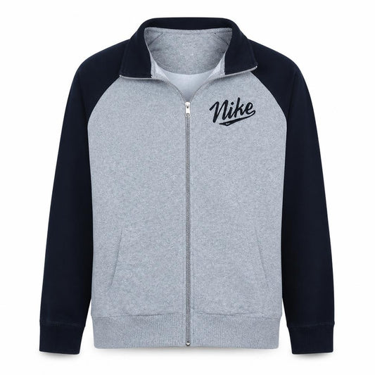Front view of Nike Women’s Grey Full Zip Sweatshirt XL – Athletic Casual Style
