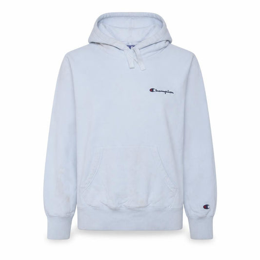 Front view of Champion Women White Pullover Hoodie Large 100% Cotton Embroidered Logo Sweatshirt