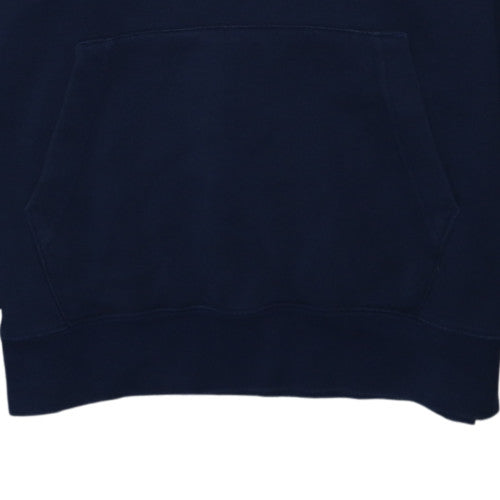 Nike Men's Blue Pullover Hoodie Medium Fleece Logo Sweatshirt