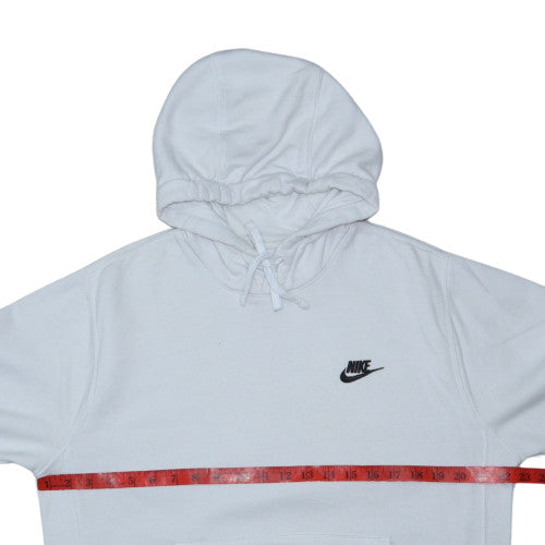 Nike Men's White Pullover Hoodie Small Regular Fit Logo Fleece