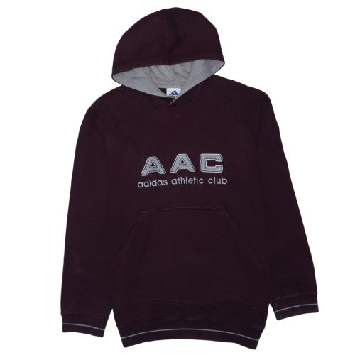 Adidas Mens Brown AAC Embroidered Pullover Hoodie Size S