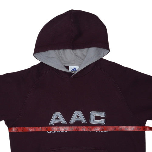 Adidas Mens Brown AAC Embroidered Pullover Hoodie Size S