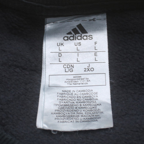 Adidas Men's Black L Pullover Crew Neck Fleece Sweatshirt
