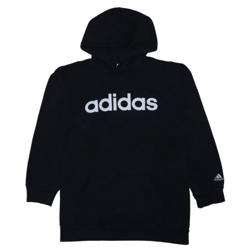 Adidas Womens Black 2XL Pullover Hoodie with Logo Print