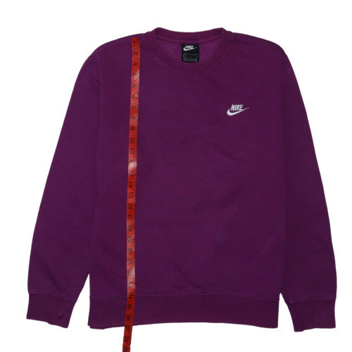 Nike Womens Purple Crew Neck Pullover Sweatshirt Size L