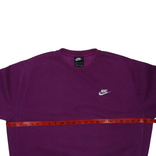 Nike Womens Purple Crew Neck Pullover Sweatshirt Size L