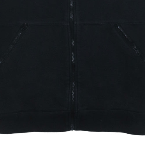 Nike Air Men's Black Full Zip Hoodie M Cotton Blend Fleece