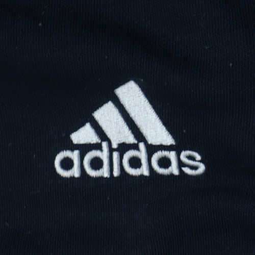 adidas Men Black Medium Full Zip Hoodie Sports Fleece