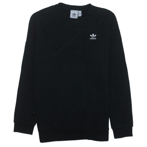 Adidas Men's Black Crew Neck Pullover Sweatshirt M Regular Fit
