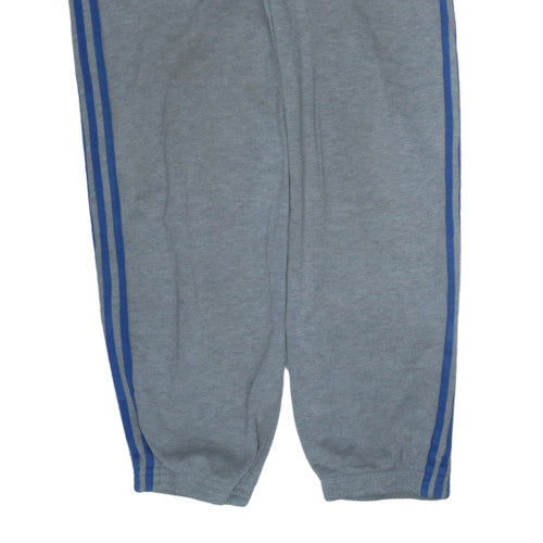 Adidas Mens Grey L Track Pants Performance Essentials Sportswear