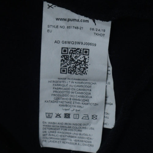 Puma Mens Black L Crew Neck Pullover Sweatshirt Fleece Logo