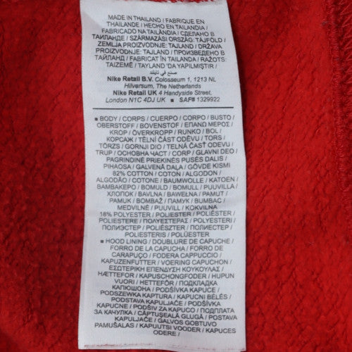 Nike Men's Red XL Pullover Hoodie Sweatshirt with Logo