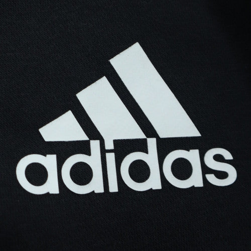 adidas Mens Black Pullover Hoodie L Hooded Fleece Sweatshirt