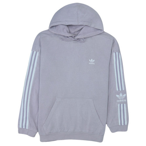 Adidas Men's Purple Pullover Hoodie Size M Logo Fleece Sportswear