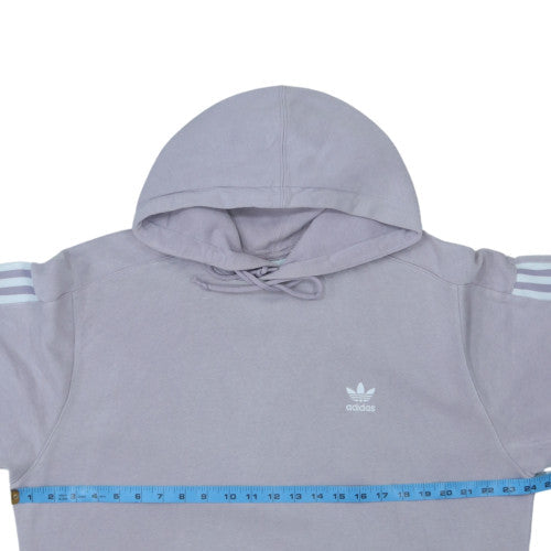 Adidas Men's Purple Pullover Hoodie Size M Logo Fleece Sportswear