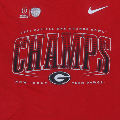 Nike Men's Red 2XL Sports Champs Graphic Crew Neck T-Shirt