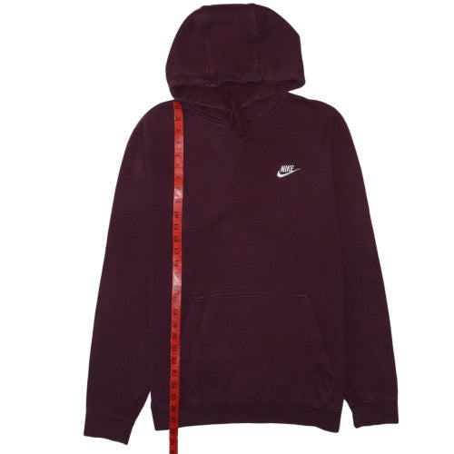Nike Mens Brown Pullover Hoodie L Regular Fit Fleece Sweatshirt